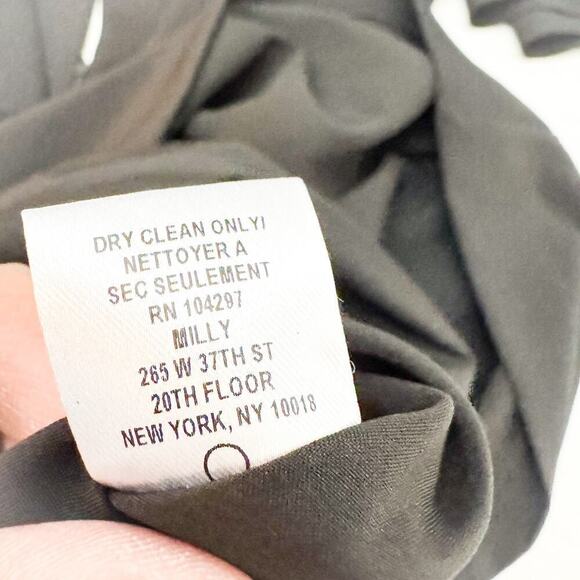 Milly NICOLE Adorned Flutter Sleeve Little Black Dress Size 2 - Picture 5 of 7